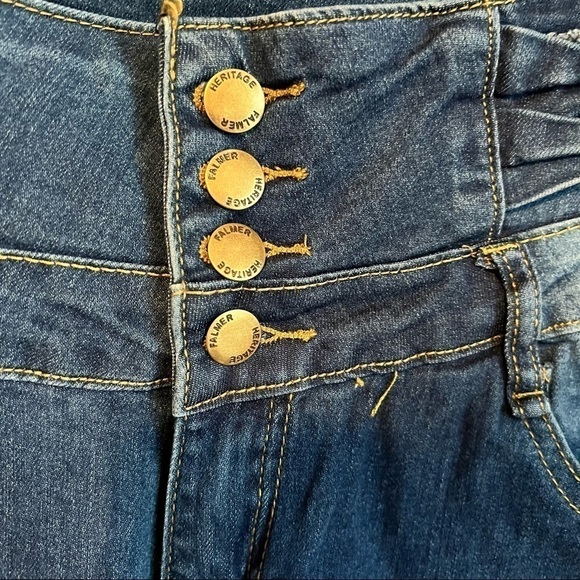 Palmer Heritage Exposed Button Fly Skinny Jeggings - Picture 5 of 10